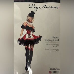Halloween costume leg avenue queen of hearts / pretty playing card